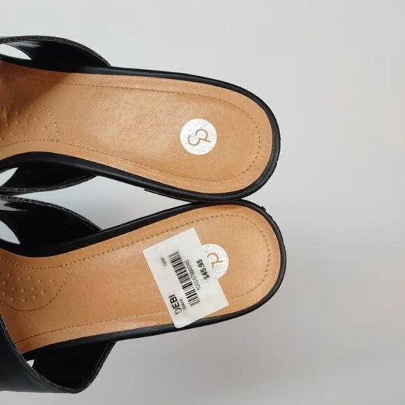 CP Women's Black Slip-On High Heel Sandals Size 8M NWOT - Picture 5 of 11